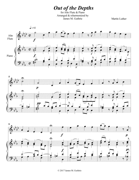 Luther: Out of the Depths for Alto Flute & Piano (arr. James M. Guthrie, ASCAP)