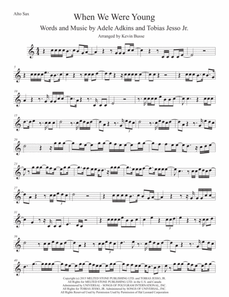 When We Were Young (arr. Kevin Busse)