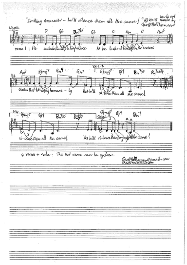 Smiling Assassin, (Words and Music)
