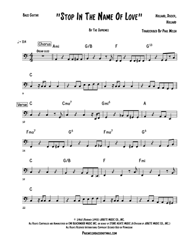 Stop! In The Name Of Love (arr. P Welsh)