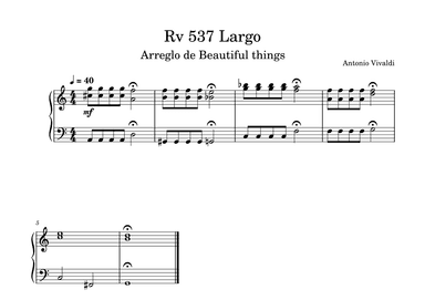 Largo-Antonio Vivaldi Rv 537 (arr. Beautiful things)