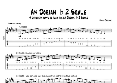 A# Dorian b2 Scale (4 Ways to Play)