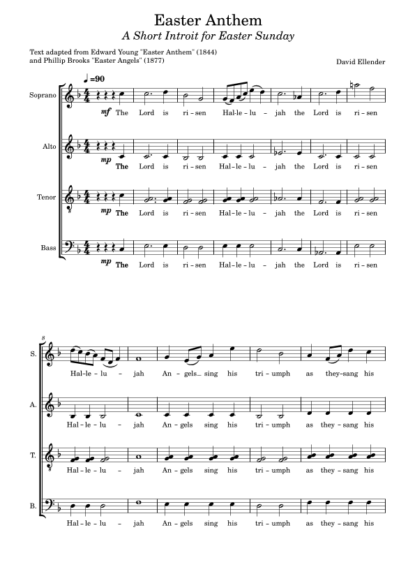 Easter Anthem - A Short Introit for Easter Sunday