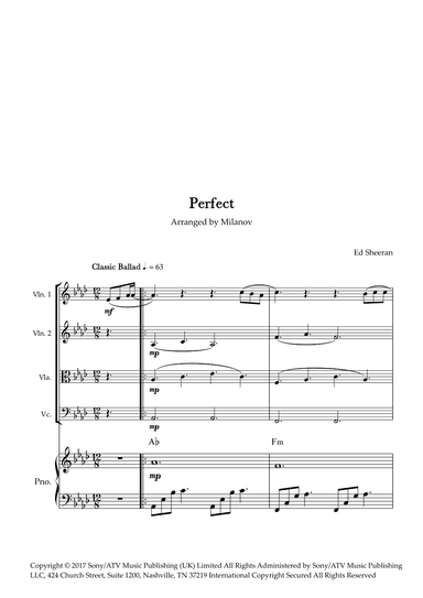 Perfect (arr. Milanov)