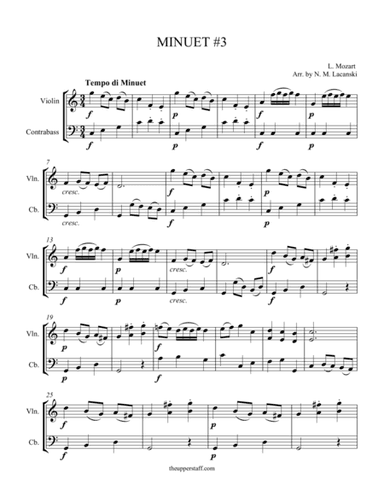 Minuet #3 (arr. Nick Lacanski)