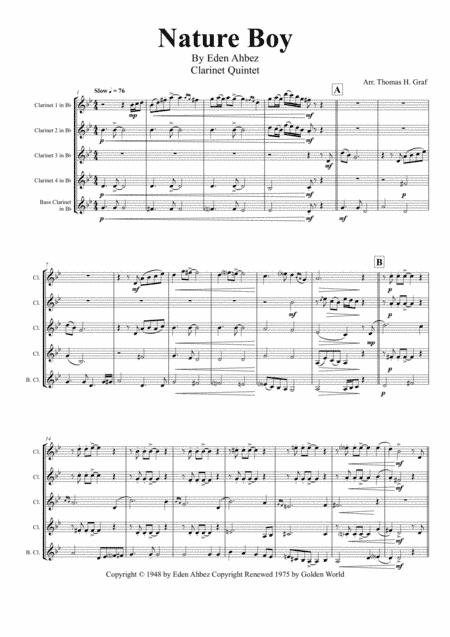 Nature Boy (arr. Thomas H. Graf)