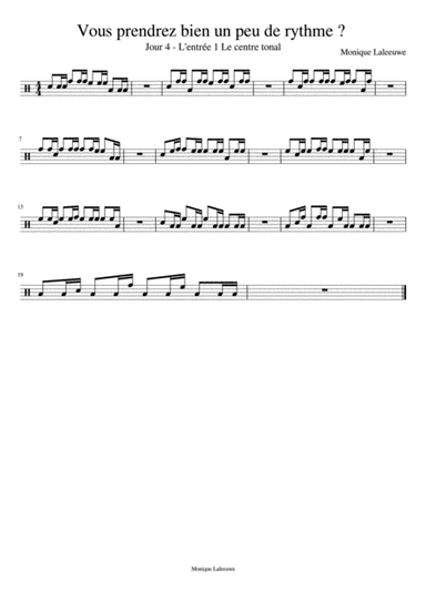 Vous prendrez bien un peu de rythme? Menu 4 complet et bass track with drums 3 tempi
