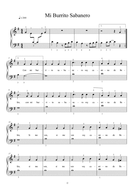 El Burrito Sabanero (mi Burrito Sabanero) (arr. Thomas Jancso)