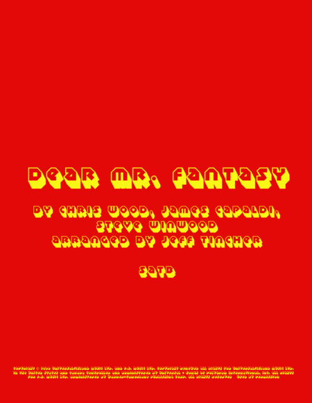 Dear Mr. Fantasy (arr. Jeff Tincher)