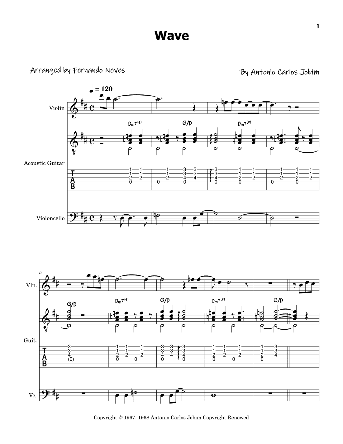 Wave (arr. FERNANDO LUIZ NEVES)