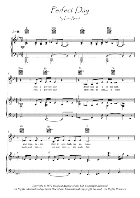 Perfect Day (arr. PianoSheetNow)