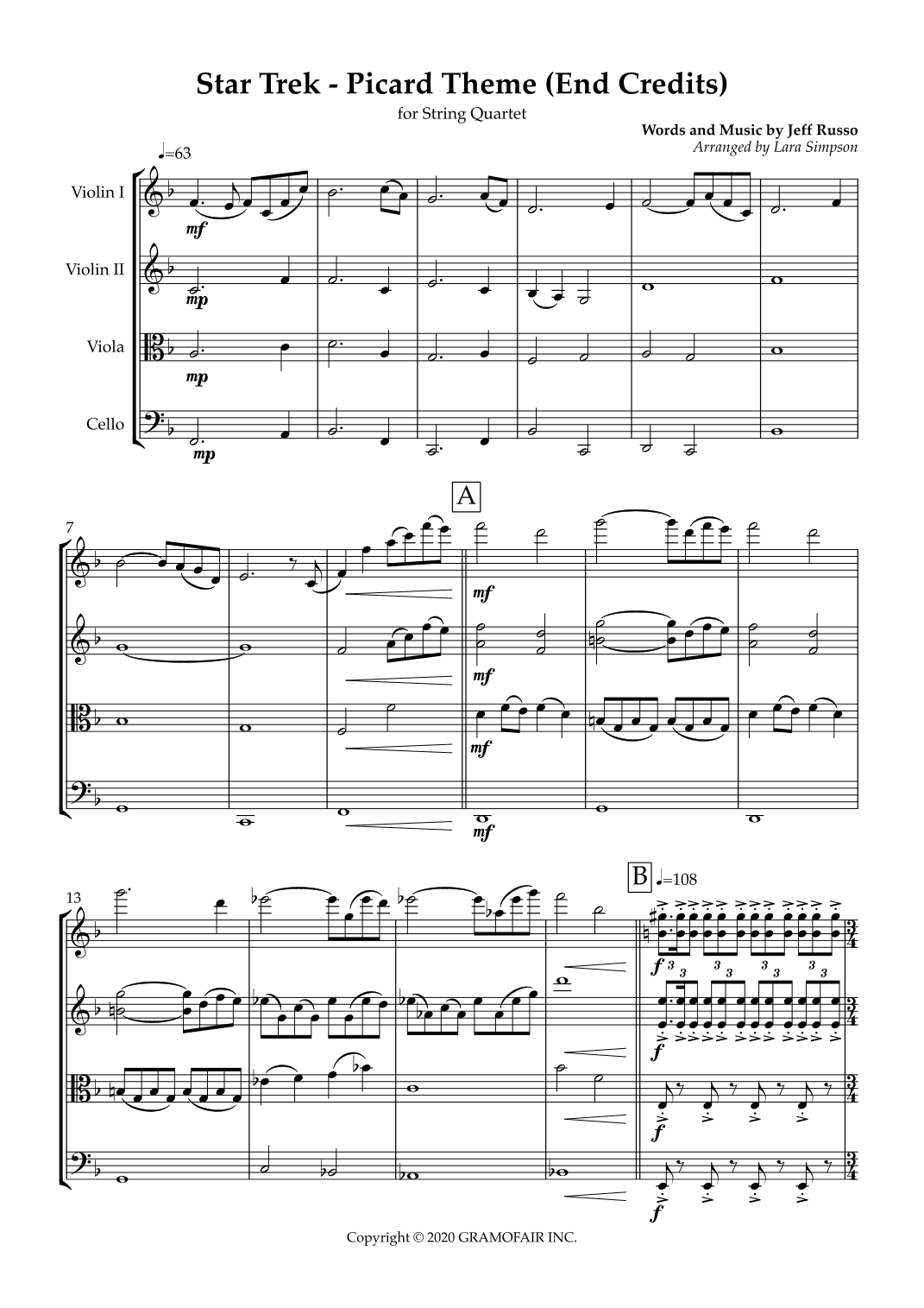 Star Trek: Picard End Title (arr. Lara Simpson)