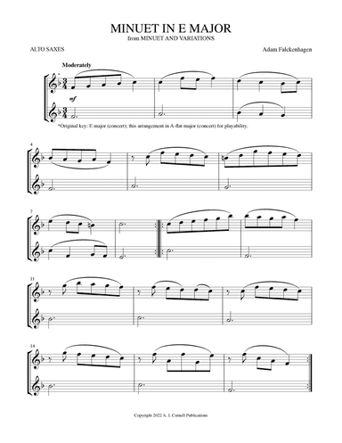 Minuet in E Major (arr. Mark Phillips)
