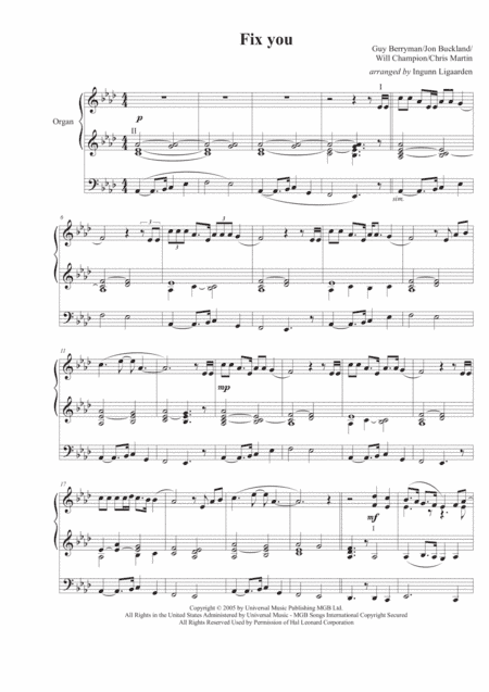 Fix You (arr. Ingunn Ligaarden)