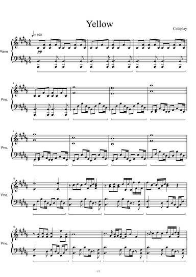 Yellow (arr. Coldplay)