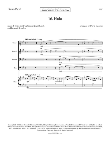 Halo (arr. David Maddux)