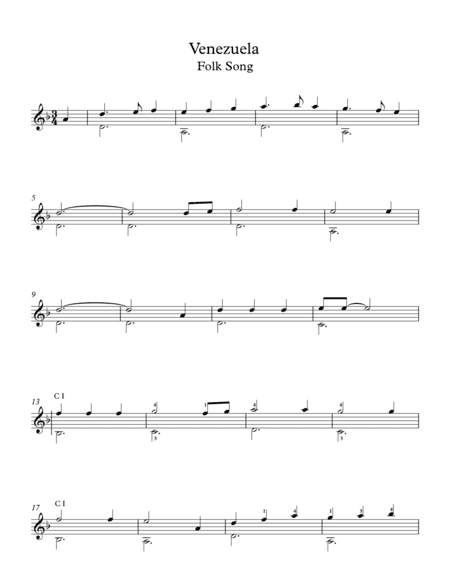 Venezuela Folk Song (arr. Milan Mitic)