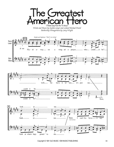 The Greatest American Hero (arr. Larry Wright)