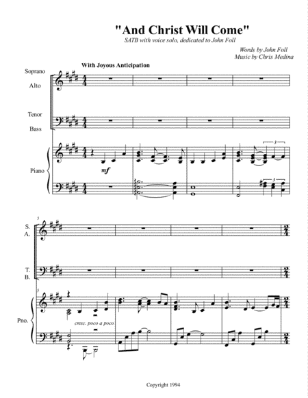 And Christ Will Come