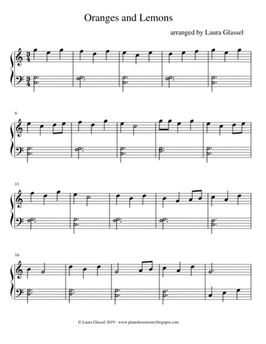 Oranges and Lemons (arr. Laura Glassel)