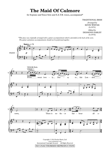 The Maid of Culmore (arr. Kevin Whyms)
