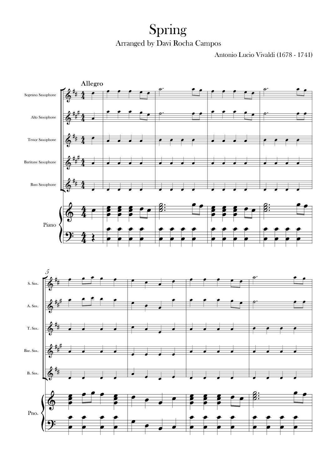 Spring (arr. Davi Rocha Campos)