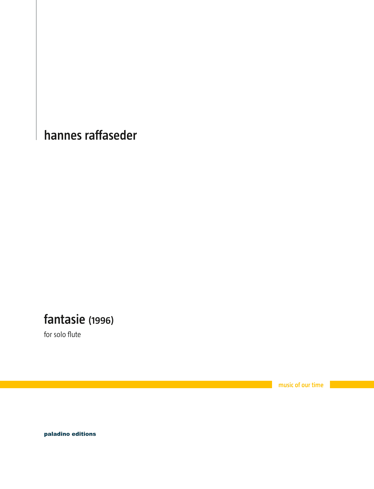 Fantasie (Fantasy) (1996) for Solo Flute