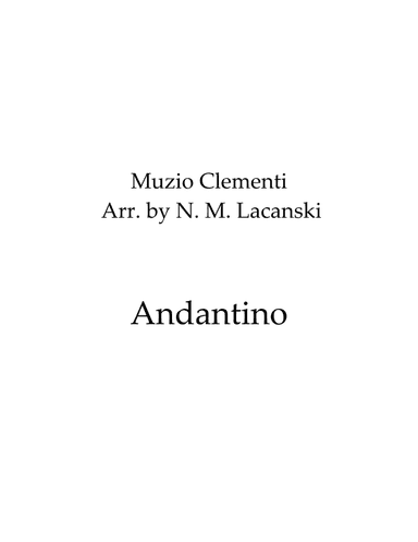 Andantino (arr. Nick M Lacanski)