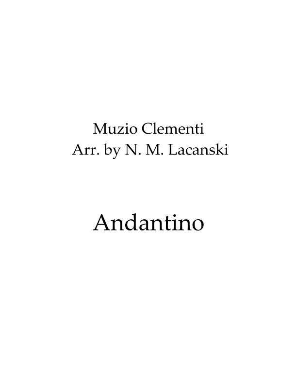 Andantino (arr. Nick M Lacanski)