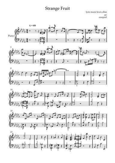 Strange Fruit (arr. by ezequiel)