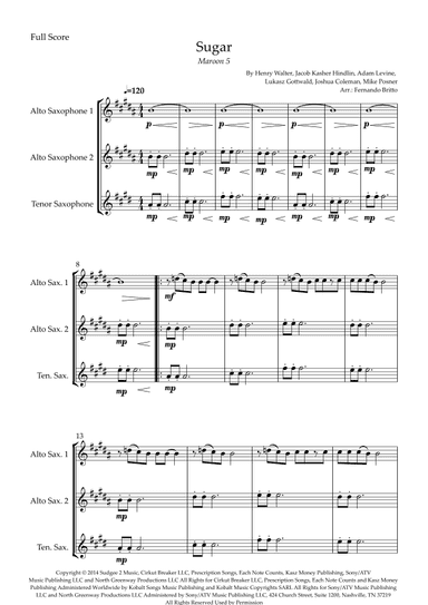 Sugar (arr. Fernando Britto)