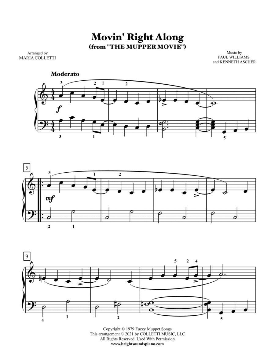 Movin' Right Along (arr. Maria Colletti)