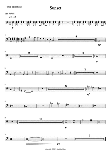 Sunset - Tenor Trombone