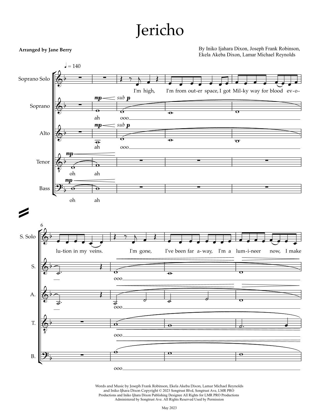 Jericho (arr. Jane Berry)