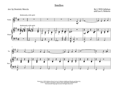 Smiles (arr. Dominic Meccia)