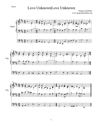 Love Unknown - Alternate Harmonization