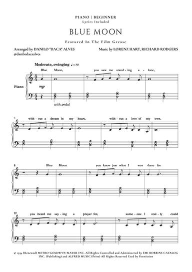 Blue Moon (arr. Danilo "Daca" Alves)