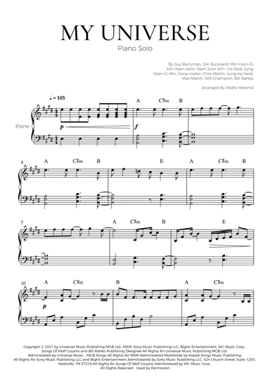 My Universe (arr. Pedro Merendi)
