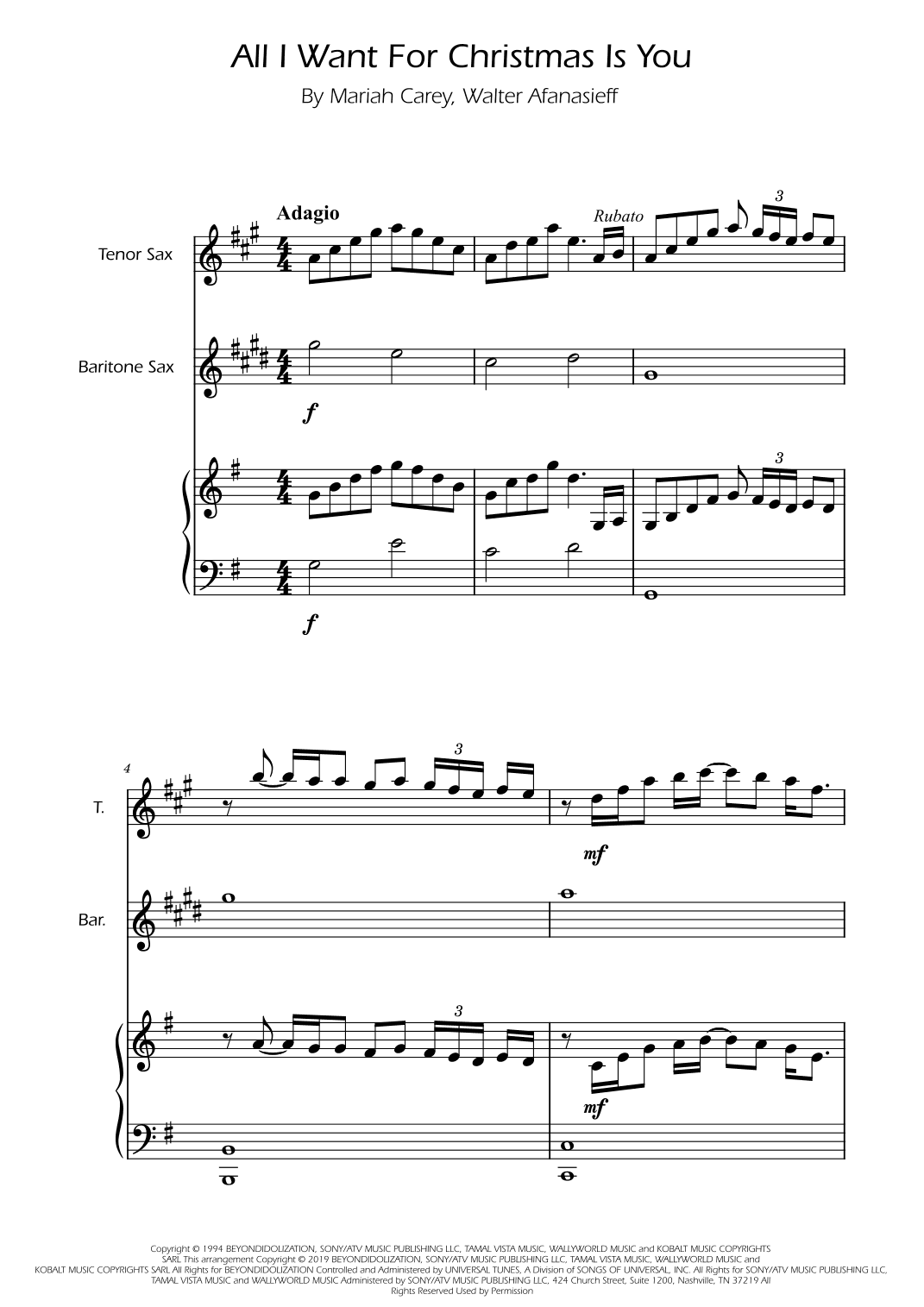 All I Want For Christmas Is You (arr. Ygor Nunes)