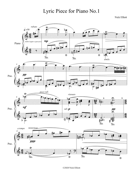 Lyric Piece for Piano No.1