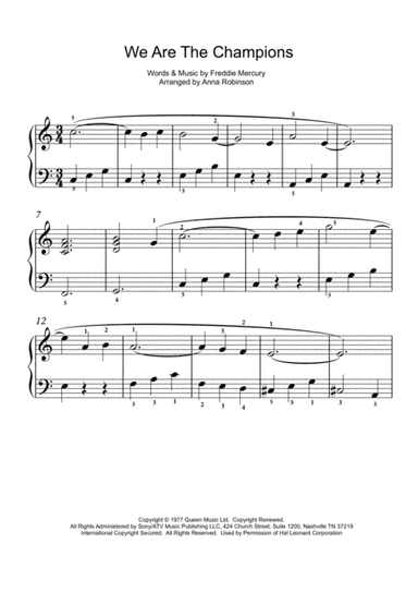 We Are The Champions (arr. Anna Robinson)