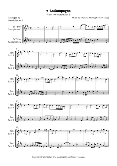 La Sampogna (from "9 Fantasies for 2") (arr. Wendolien Krul)