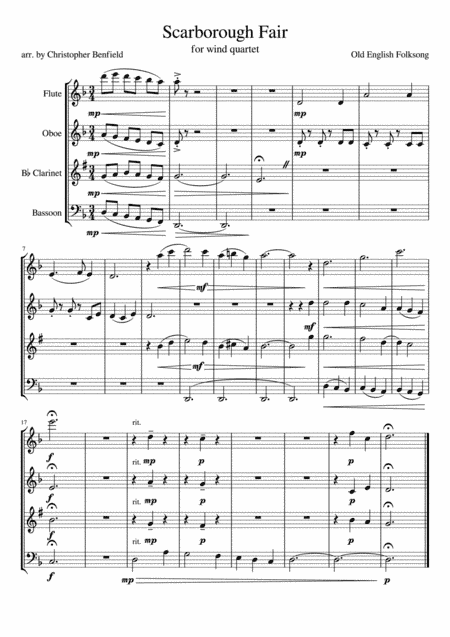 Scarborough Fair (arr. Old English Folk Song)