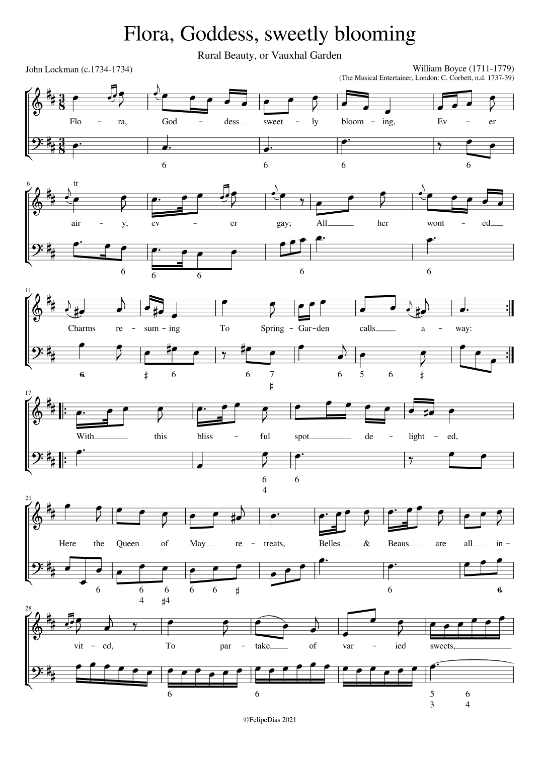 Spring Gardens: Flora Goddess sweetly blooming (arr. Early Music Scores)