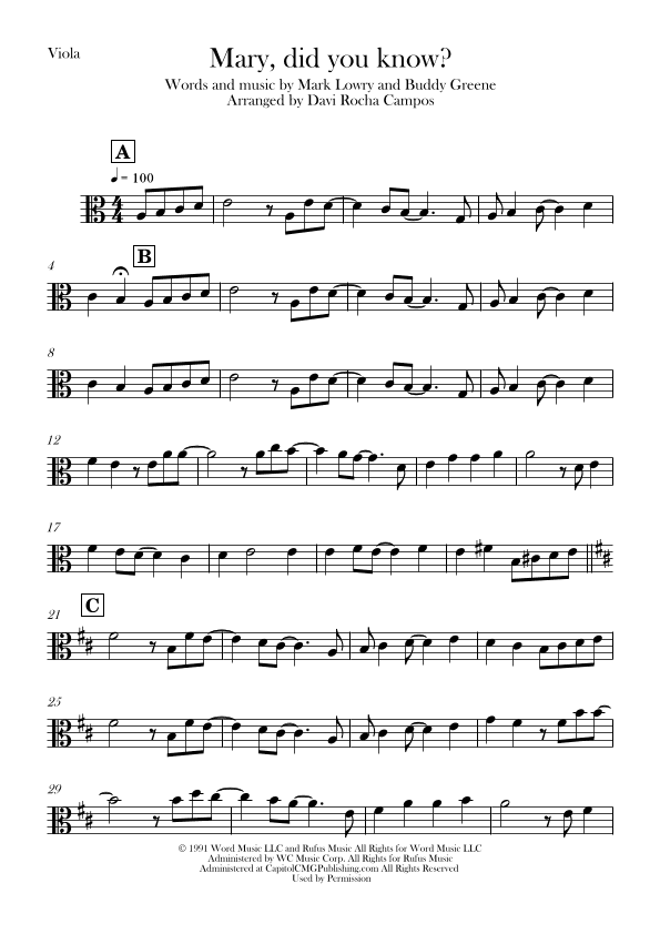 Mary, Did You Know? (arr. Davi Rocha Campos)