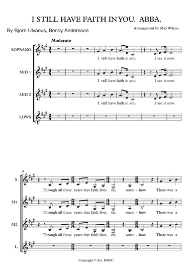I Still Have Faith In You (arr. Max Wilson)