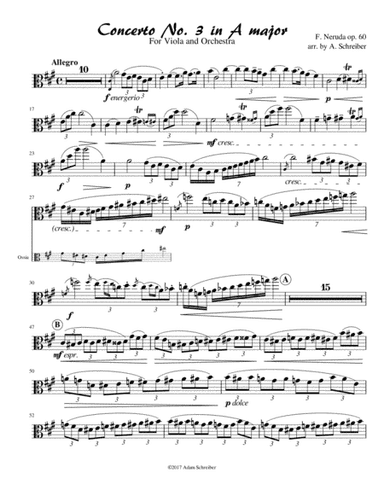 Viola Concerto in A major, Op 60. Neruda (arr. Adam Schreiber)
