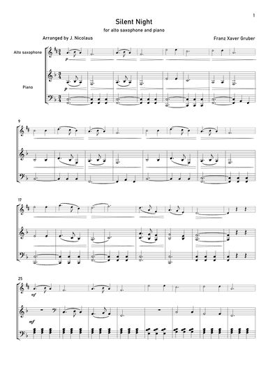 Silent Night (arr. John Nicolaus)