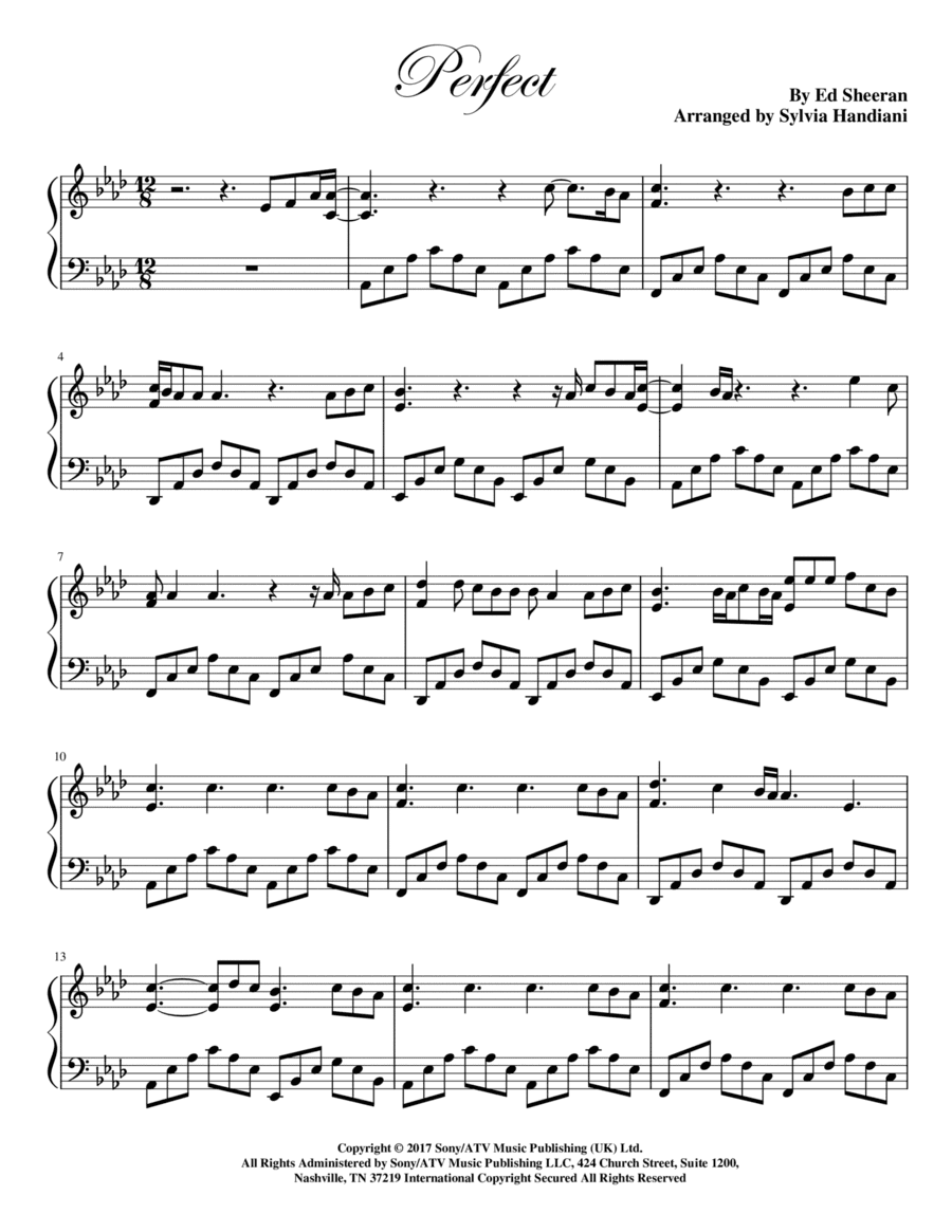 Perfect (arr. Sylvia Handiani)