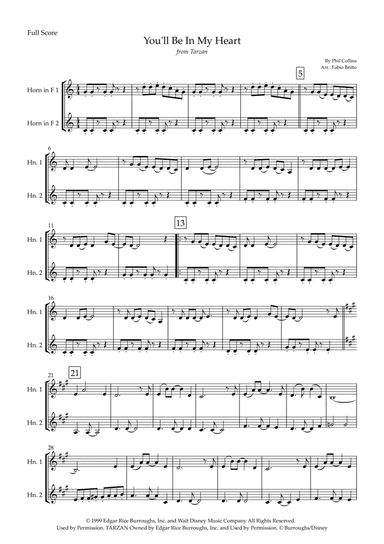 You'll Be In My Heart (arr. Fabio Britto)